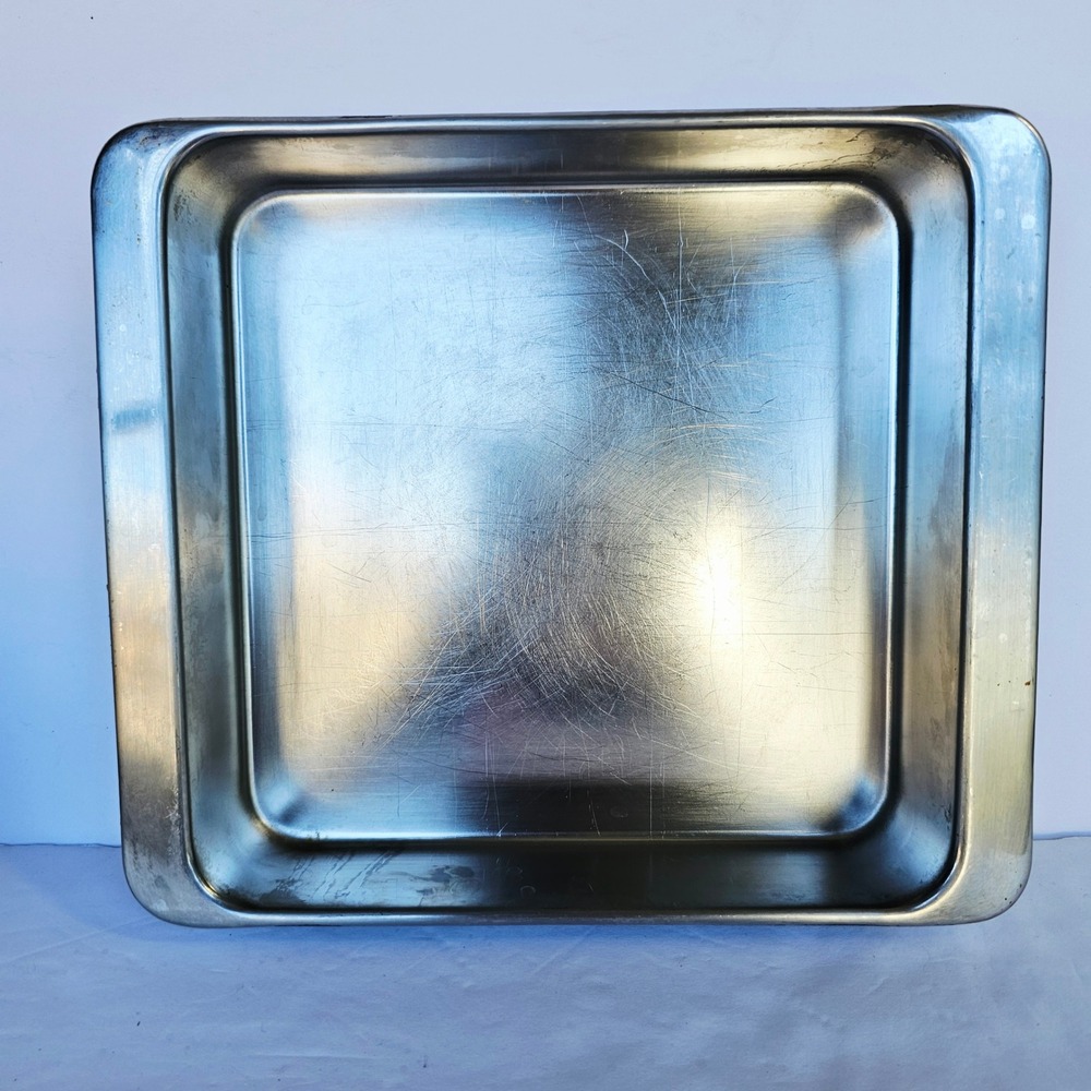 Vintage Revere Ware 1801 Stainless Steel 8x8x2 Square Cake Pan 2518 USA Bakeware